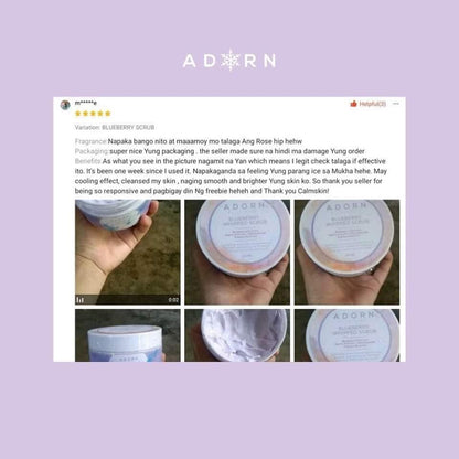 Adorn by. Calmskin Blueberry Whipped Scrub 250g