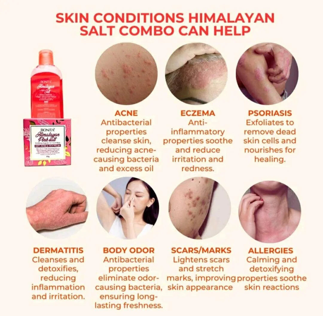 Bonita -Himalayan pink salt Exfoliating soap Bar for Face & Body -80g