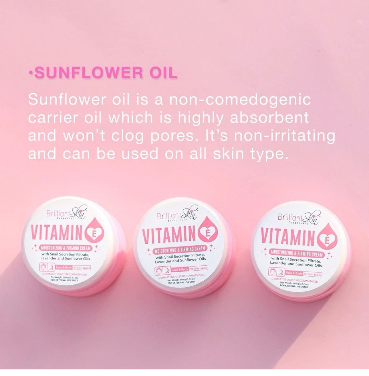 Brilliant skin essential Vitamin E moisturizing & Firming cream 100g