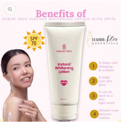 Habibi Skin instant whitening Lotion SPF70 -100ml