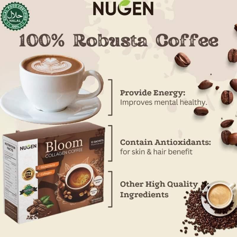 NUGEN- Bloom Collagen Coffee 10x X 10sachet