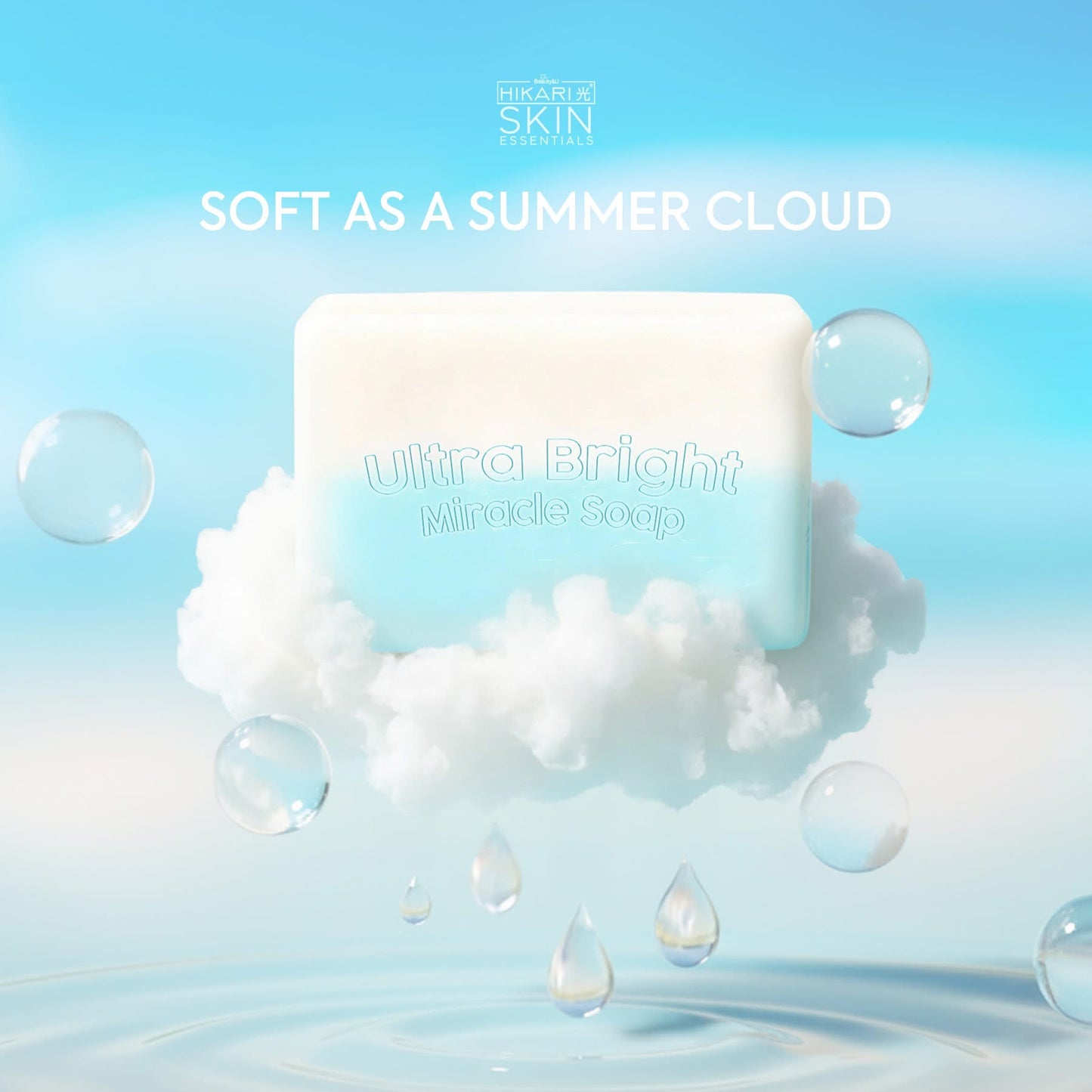 Hikari Skin Essentials UltraBright Miracle soap -Daily Gentle Cleansing soap Bars for Smooth and Radiant Skin.