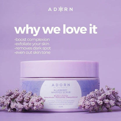 Adorn by. Calmskin Blueberry Whipped Scrub 250g