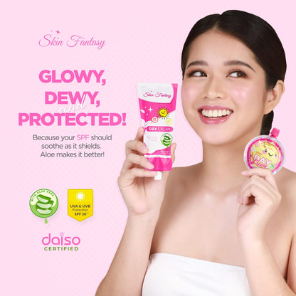 Skin Fantasy Day Cream - Daily Moisturizer & Whitening w/SPF30++ UVA/UVB with Aloe Vera -50g