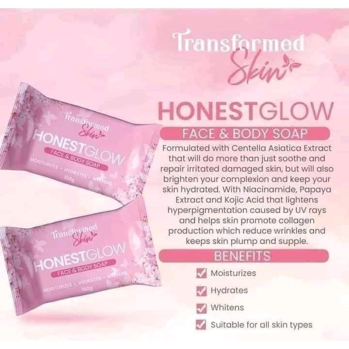 Transformed Skin- HonestGlow Face & Body Soap 125g
