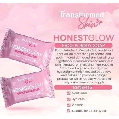 Transformed Skin- HonestGlow Face & Body Soap 125g