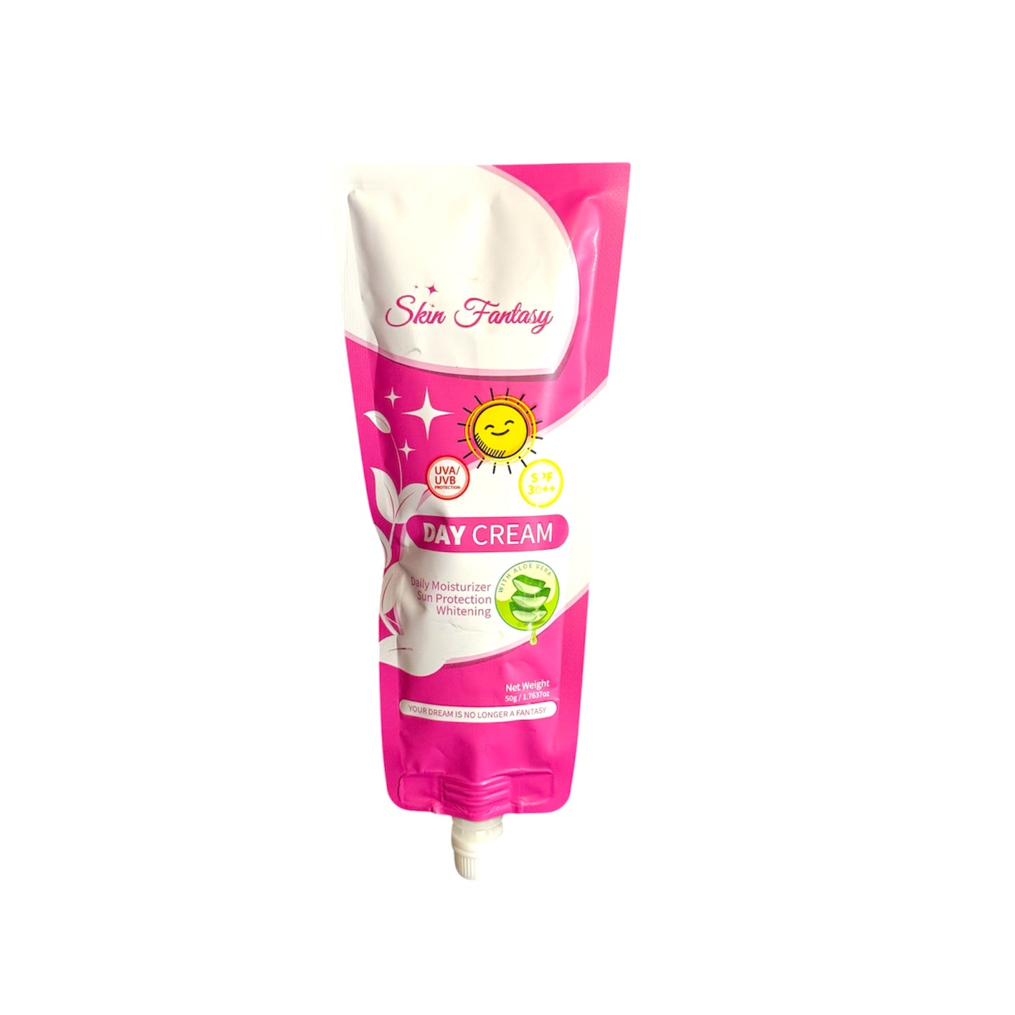 Skin Fantasy Day Cream - Daily Moisturizer & Whitening w/SPF30++ UVA/UVB with Aloe Vera -50g