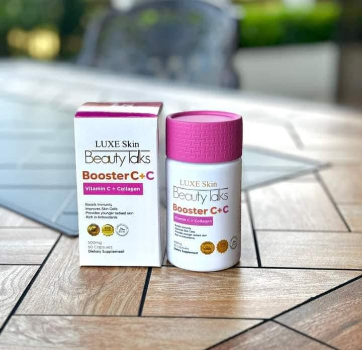 Luxe Skin -Beauty Talks Booster C+C | Vitamin C Collagen 60 Capsules (Pink Caps)