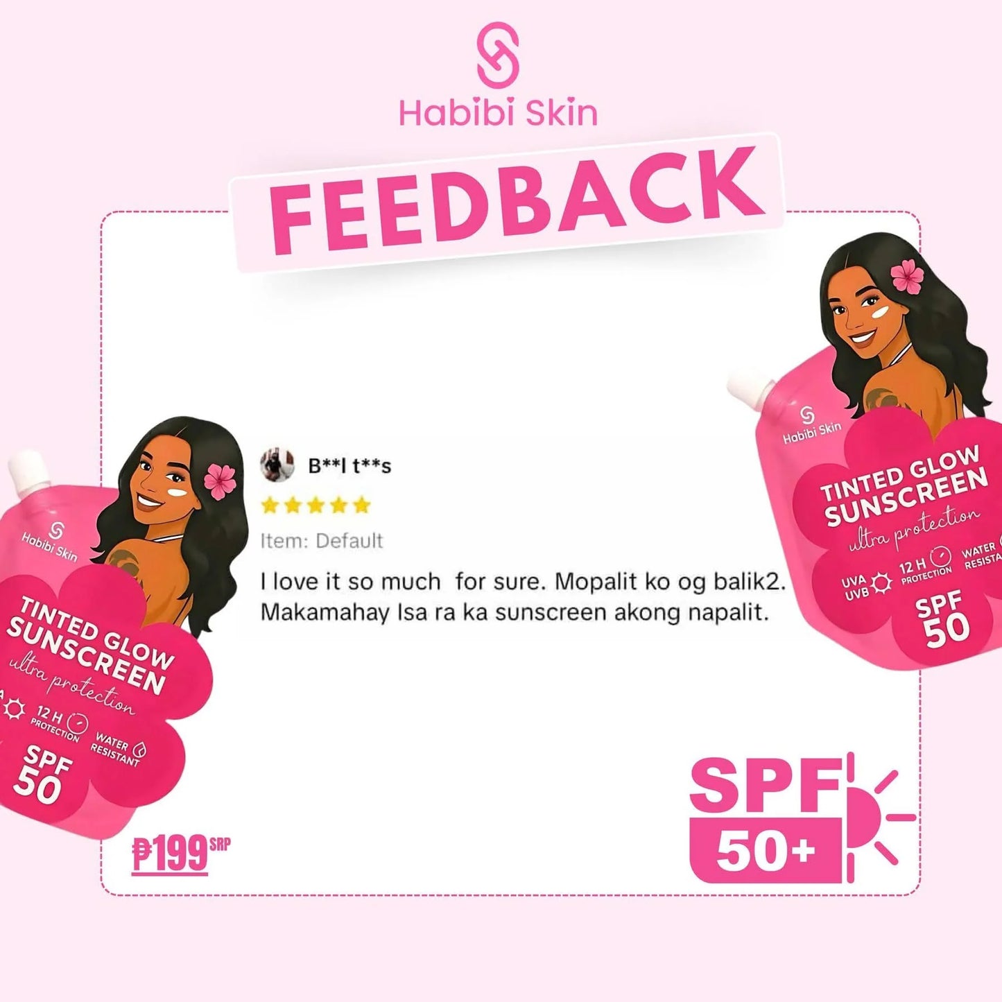 Habibi Skin Tinted Glow Sunscreen Ultra Protection SPF50 - 50g