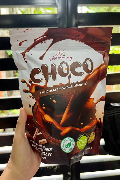GLOWMING -CHOCO /CHOCOLATE POWDER DRINK MIX -10 sachets X 20g