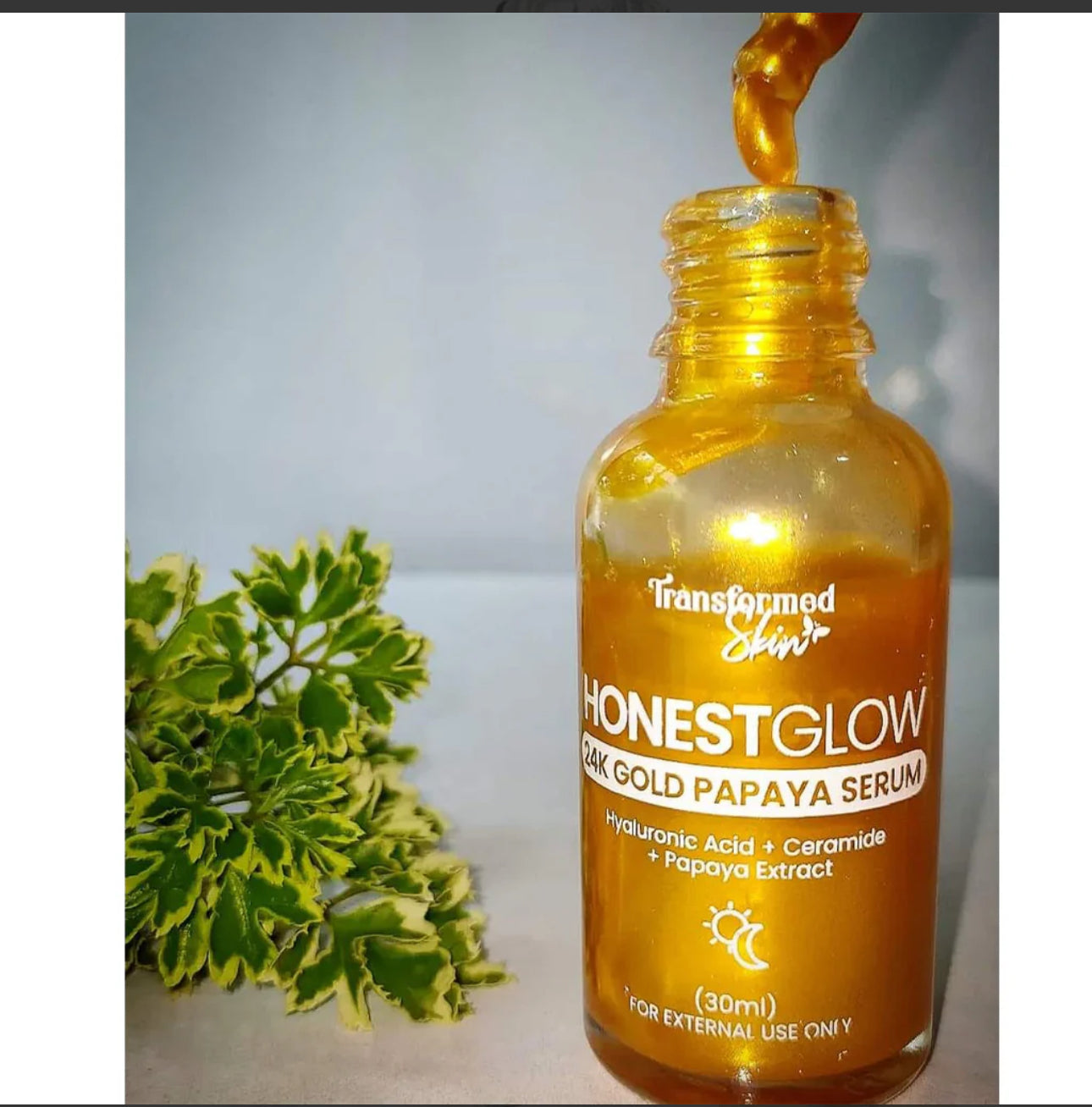HonestGlow Transformed skin - 24k Gold Papaya Serum -30ml