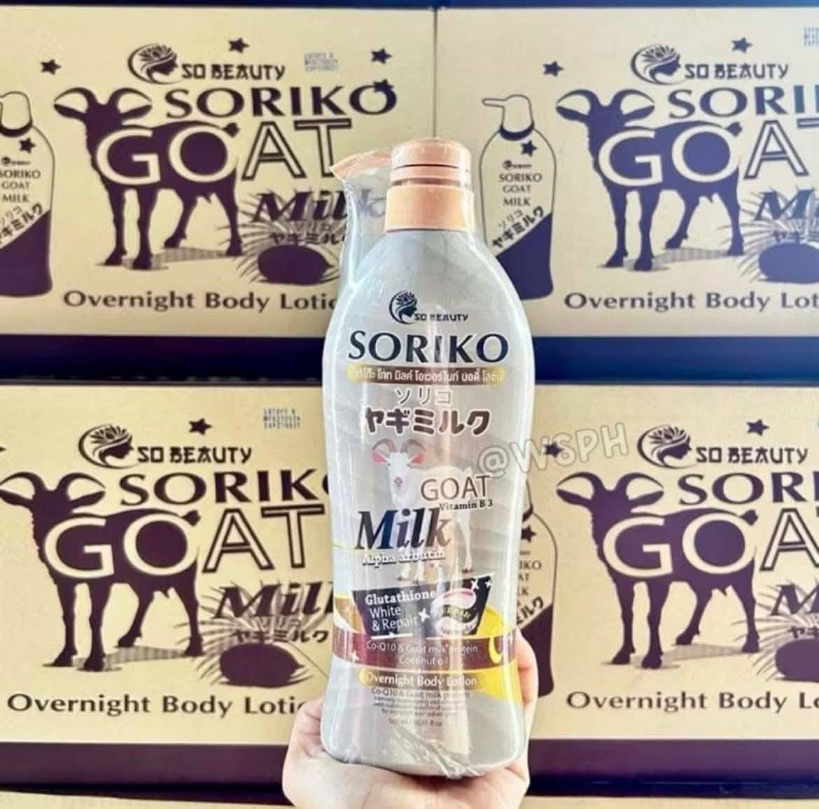 SORIKO - Goat milk lotion glutathione (White & Repair )- 500ml