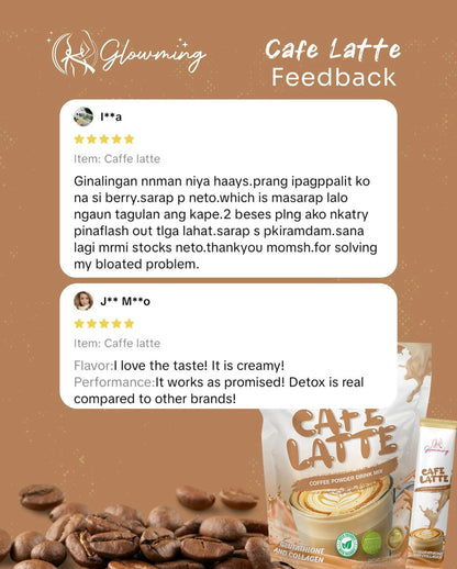 Glowming -Cafe Latte Coffee Powder Drink Mix - 10 sachet