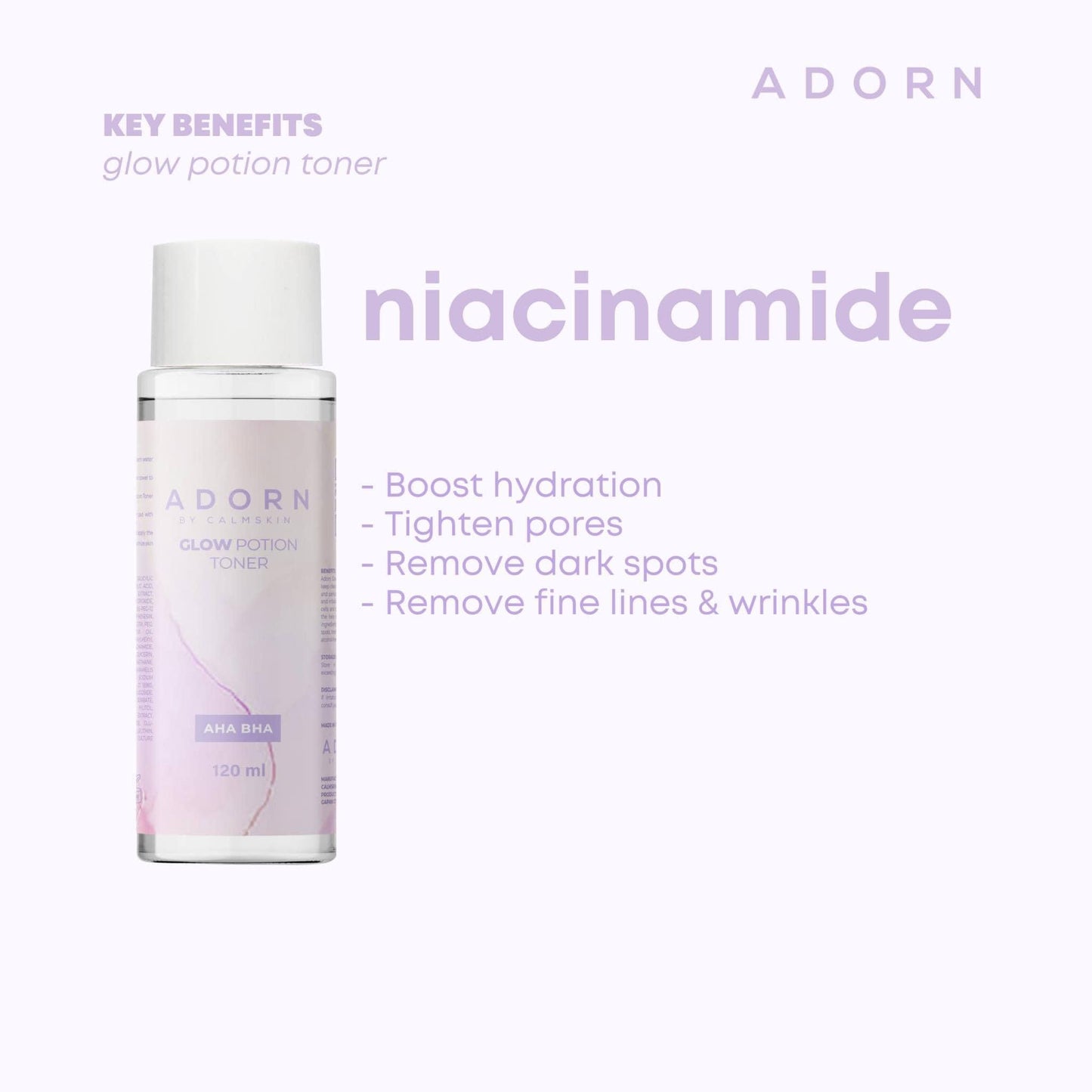 Adorn by. Calmskin Glow Potion Toner AHA/ BHA -120ML