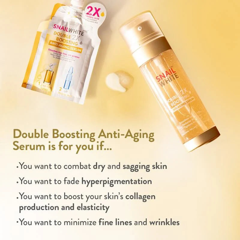 Snail white 2X Double Boosting Serum Anti-aging (Big size)