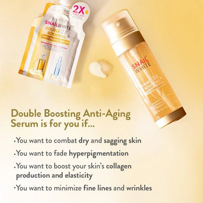 Snail white 2X Double Boosting Serum Anti-aging (Big size)