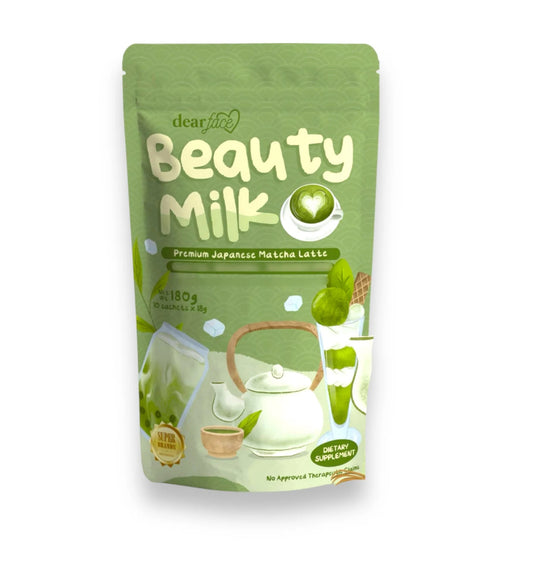 Dear Face- beauty Milk- Premium Japanese MATCHA Latte 180g