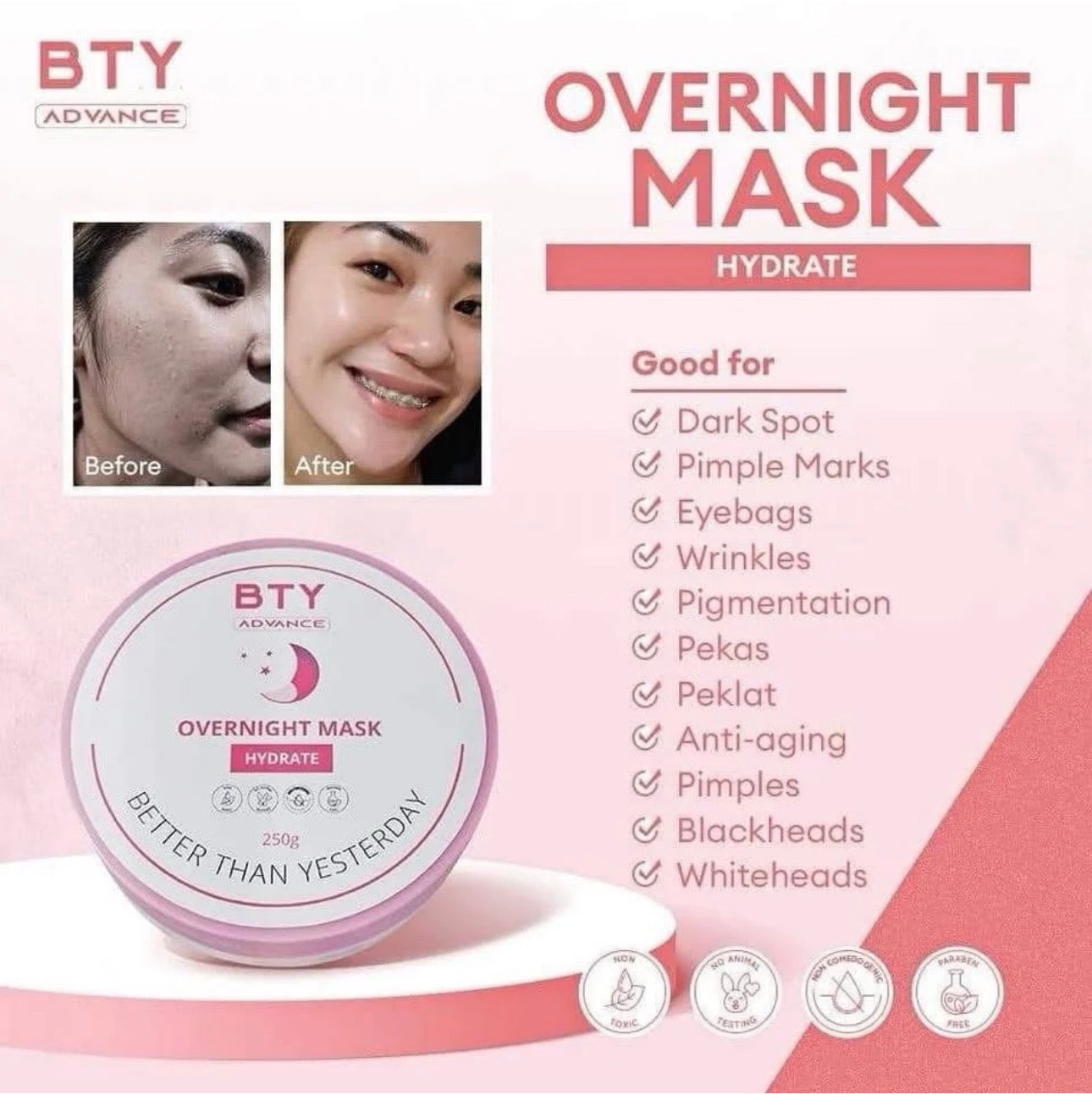 BTY ADVANCE - Overnight Mask Hydrate -250g