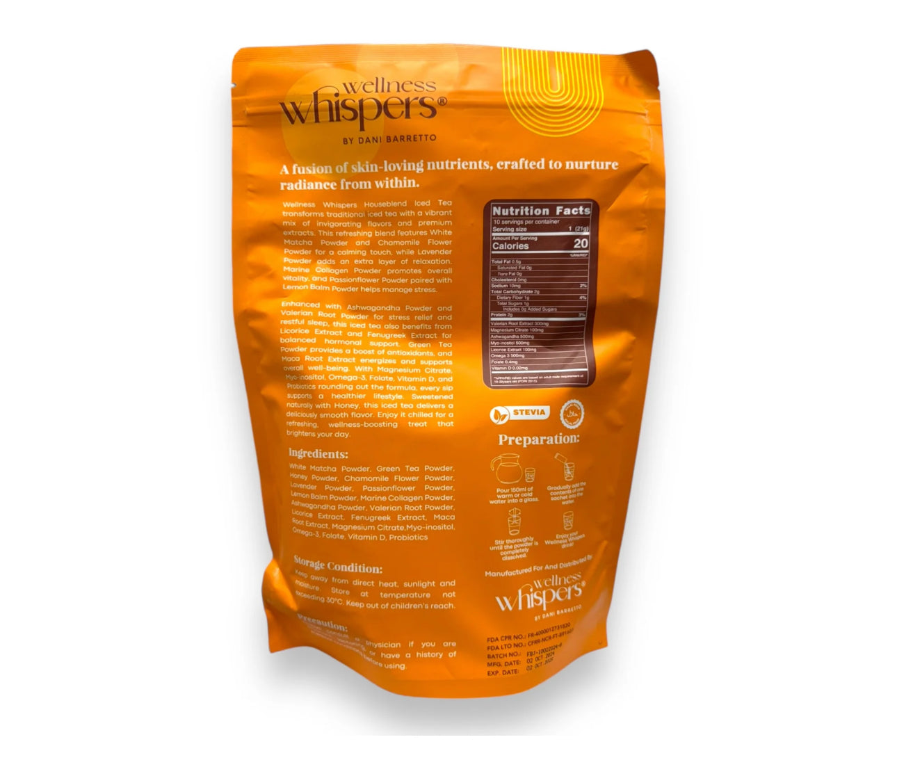Wellness whisper- Hormonal Imbalance HOUSE BLEND ICE TEA w/Honey 21g x 10