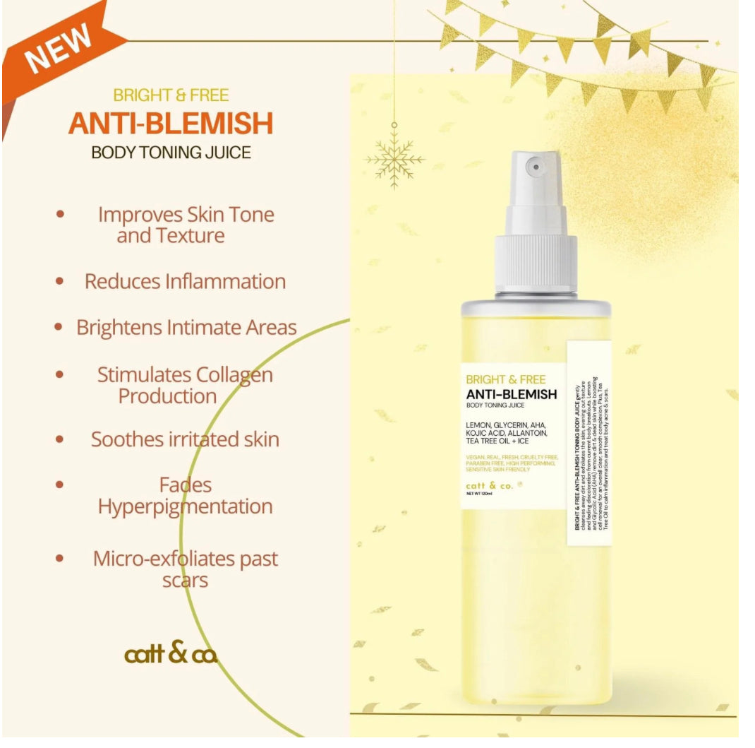 Catt & co. Bright & Free Anti-Blemish Body Toning Juice 100ML