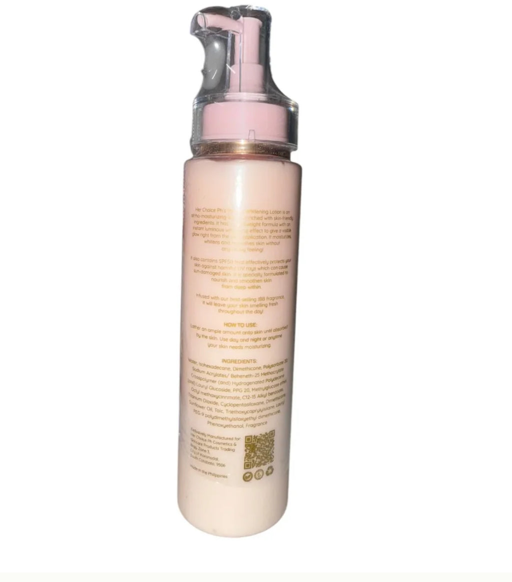 Her choice Ph -  instant whitening lotion SPF50 with sunflower oil extract -250ml