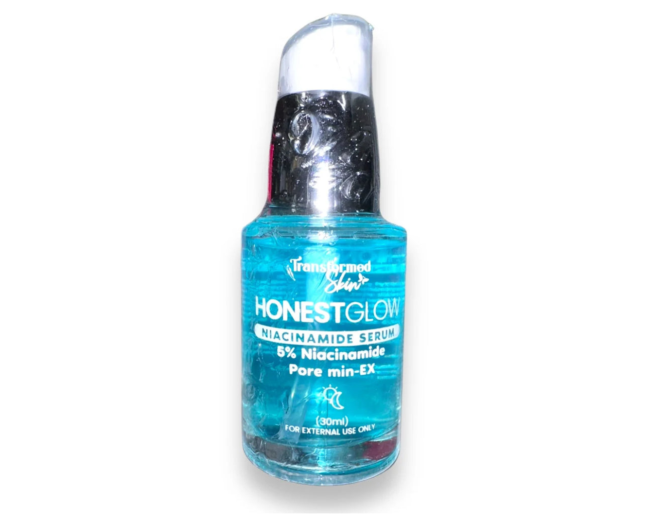 Transformed skin- Honest glow Niacinamide Serum 30ml-blue