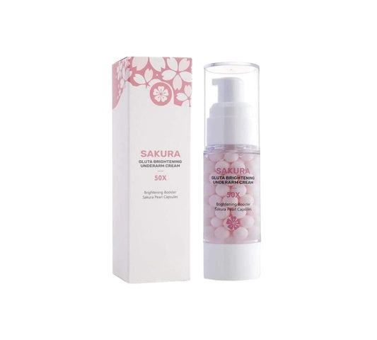 GMEELAN- SAKURA GLUTA WHITENING UNDERARM CREAM 50X BOOSTER SAKURA PEARL CAPSULES 30g