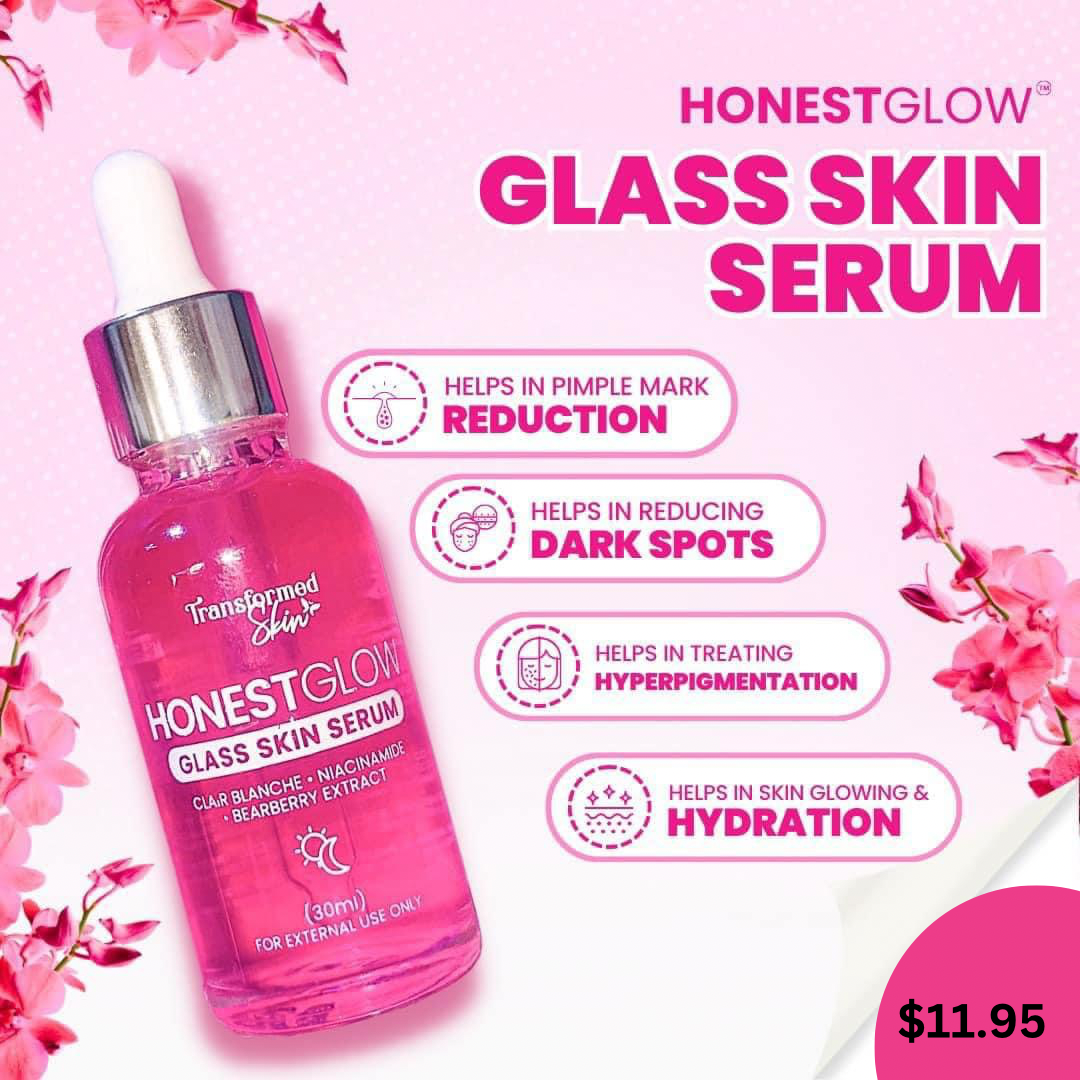 Transformed Skin - Honest Glow Glass Skin Serum 30ml (Pink)