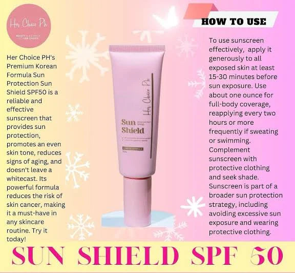 Her Choice Ph - Sun Shield SPF50 Korean Formula -50g