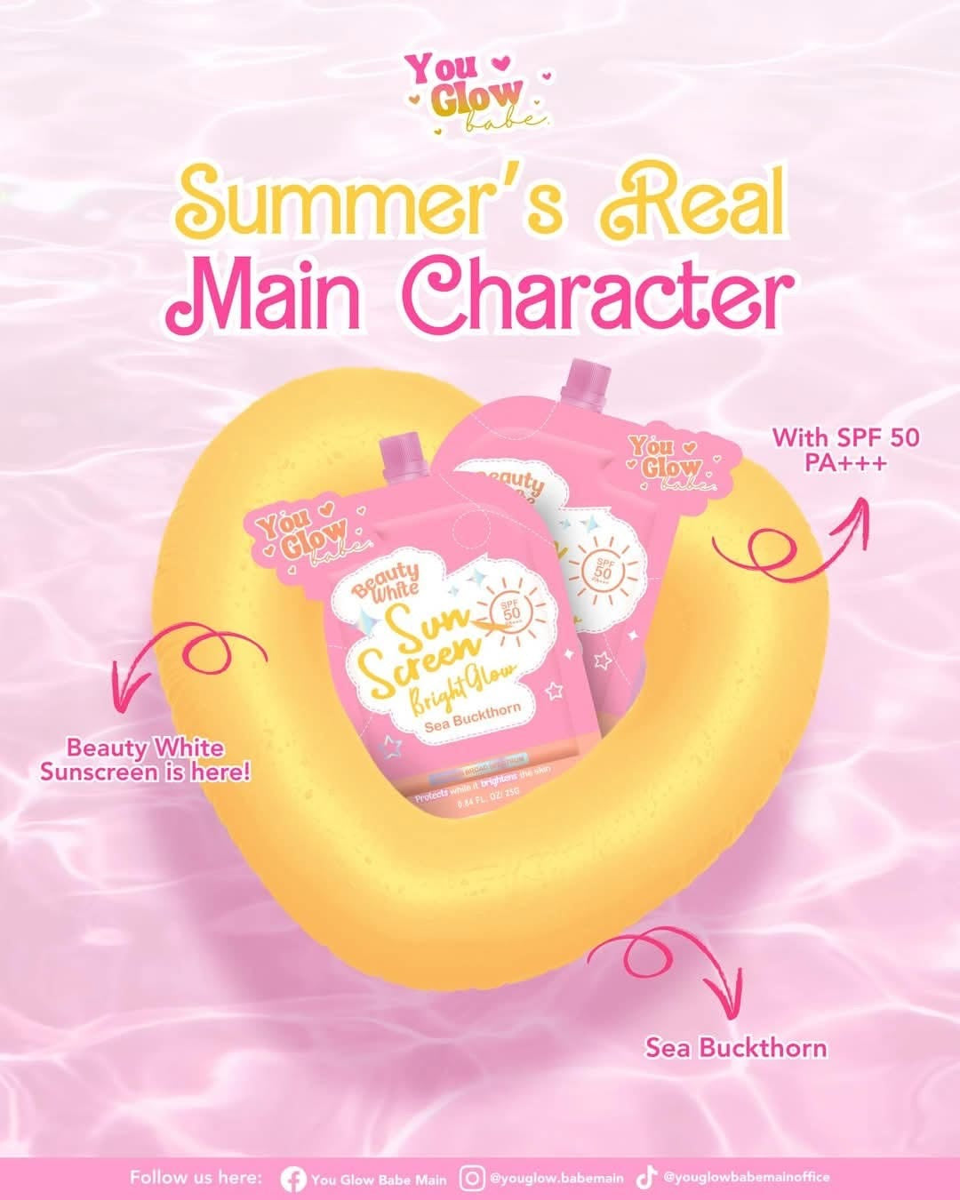 YOU GLOW BABE - BRIGHT GLOW SUNSCREEN SPF50 PA+++ - Twin pack