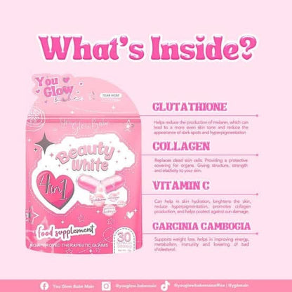 You glow babe Beauty White - Glutathione Collagen Slimming 30Caps