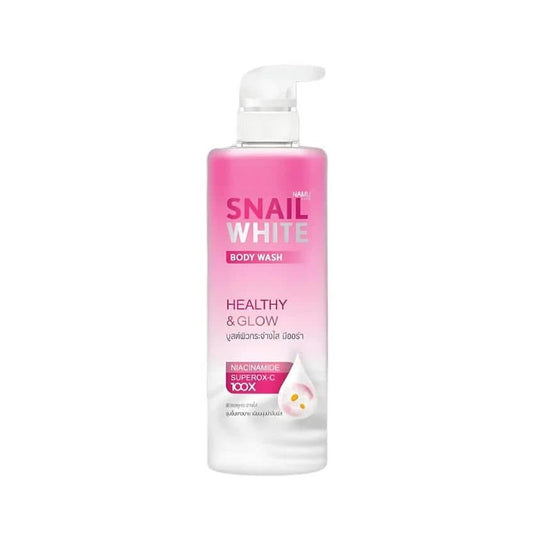 SNAIL WHITE BODY WASH- HEALTHY & GLOW NIACINAMIDE SUPEROX-C 100X (Pink) -500ml