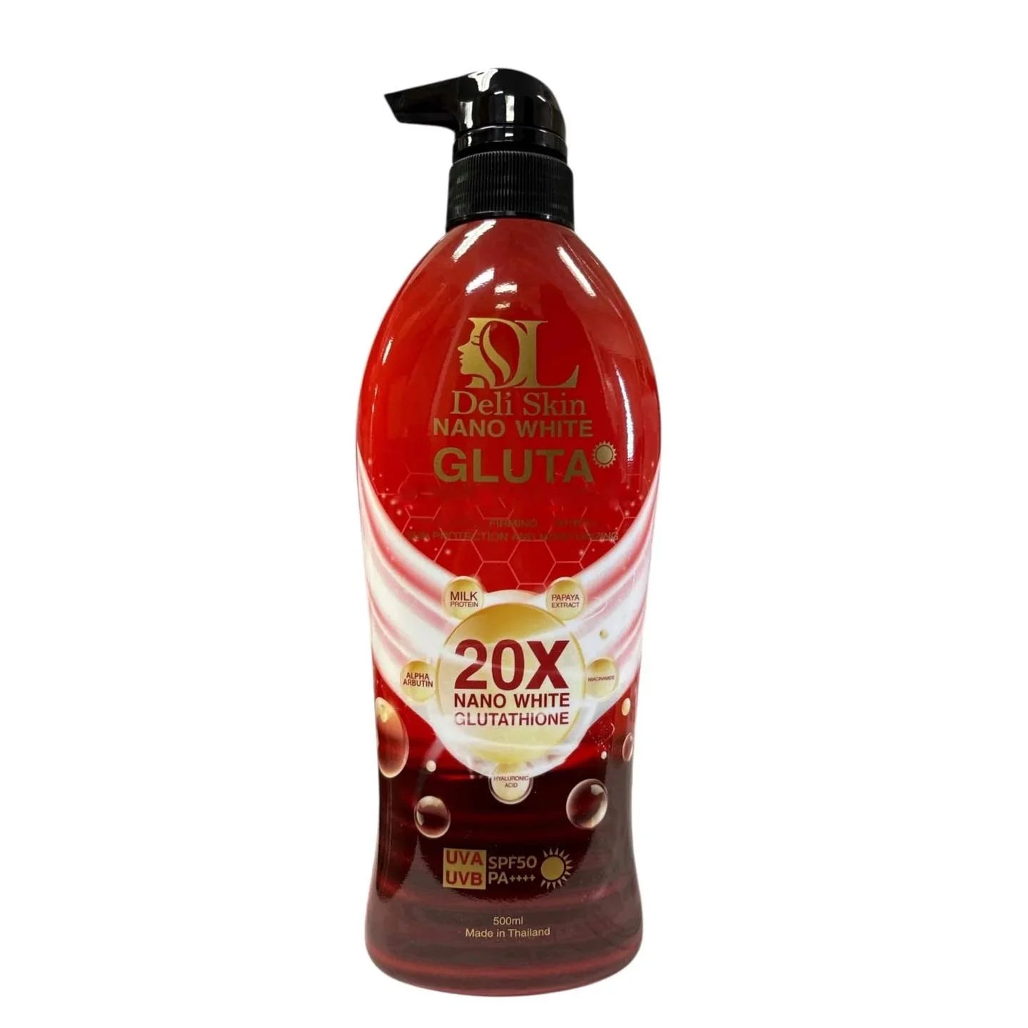 Deli Skin Nano White -GLUTA Intensive Whitening Lotion SPF50- 500ml