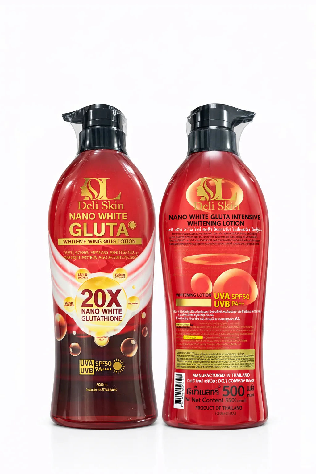 Deli Skin Nano White -GLUTA Intensive Whitening Lotion SPF50- 500ml