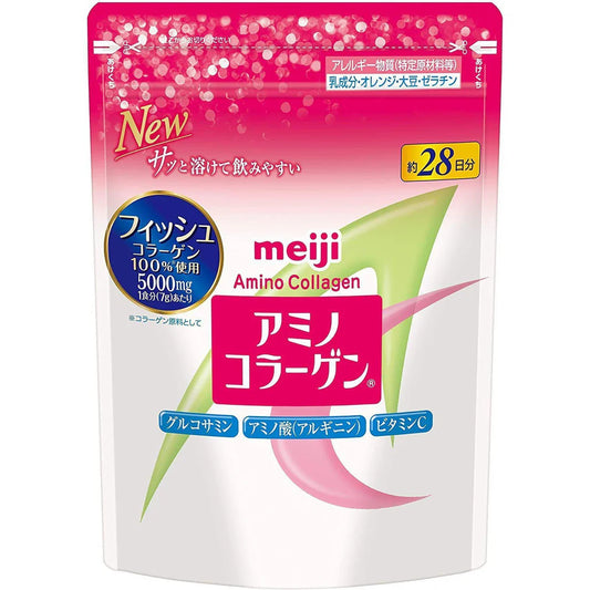 Meiji amino collagen powder beauty supplement 196g