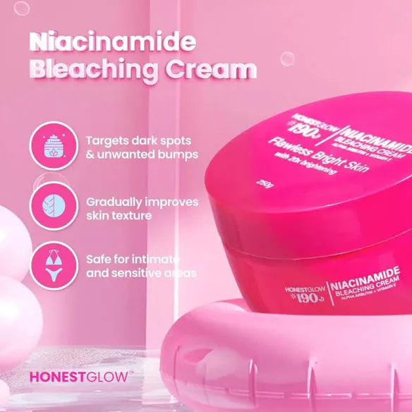 HonestGlow 190 Niacinamide Cream with alpha arbutin & Vitamin E -250g