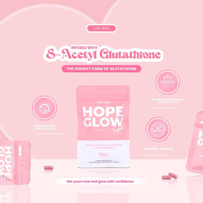 Luna Aura Hope glow super - Japan S-Acetyl Glutathione + Oral Sunblock 700g ( Trial pack 14/capsul)