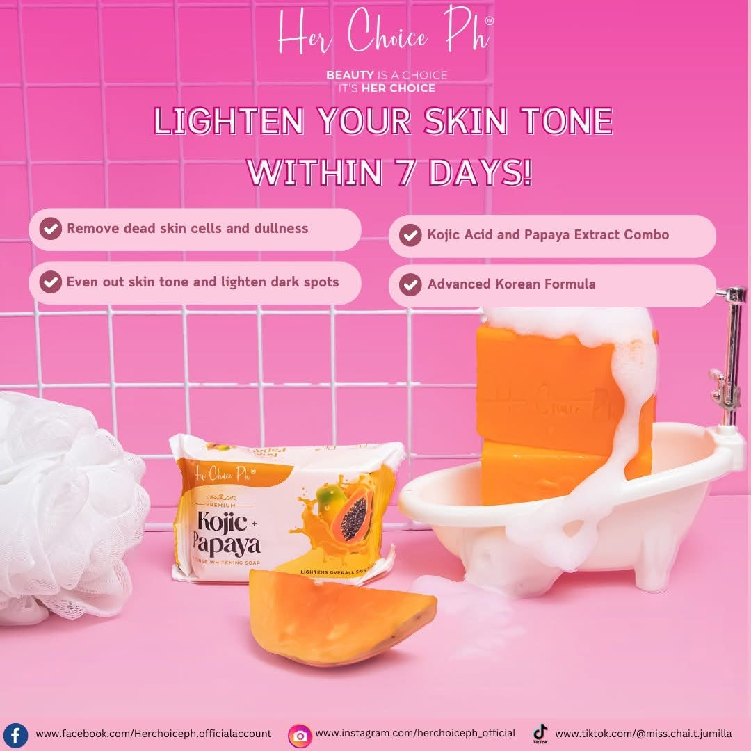 Her Choice Ph - kojic Papaya Soap -120g