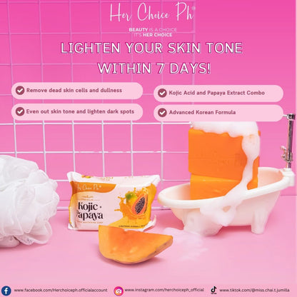 Her Choice Ph - kojic Papaya Soap -120g