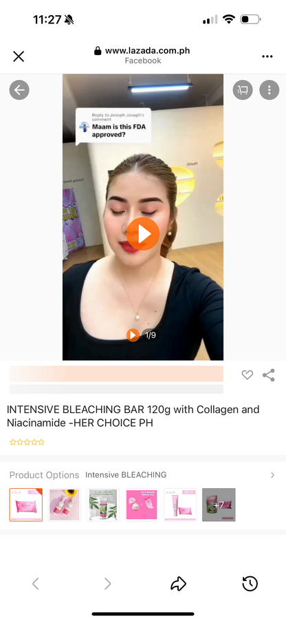 Her Choice Ph - intensive Bleaching  w/collagen -120g