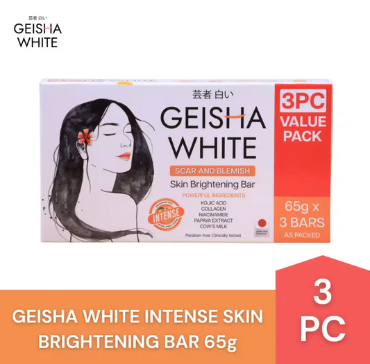 Geisha White -Scar & Blemish Skin Brightening Soap - Classic Pink (65g x 3/Pack)