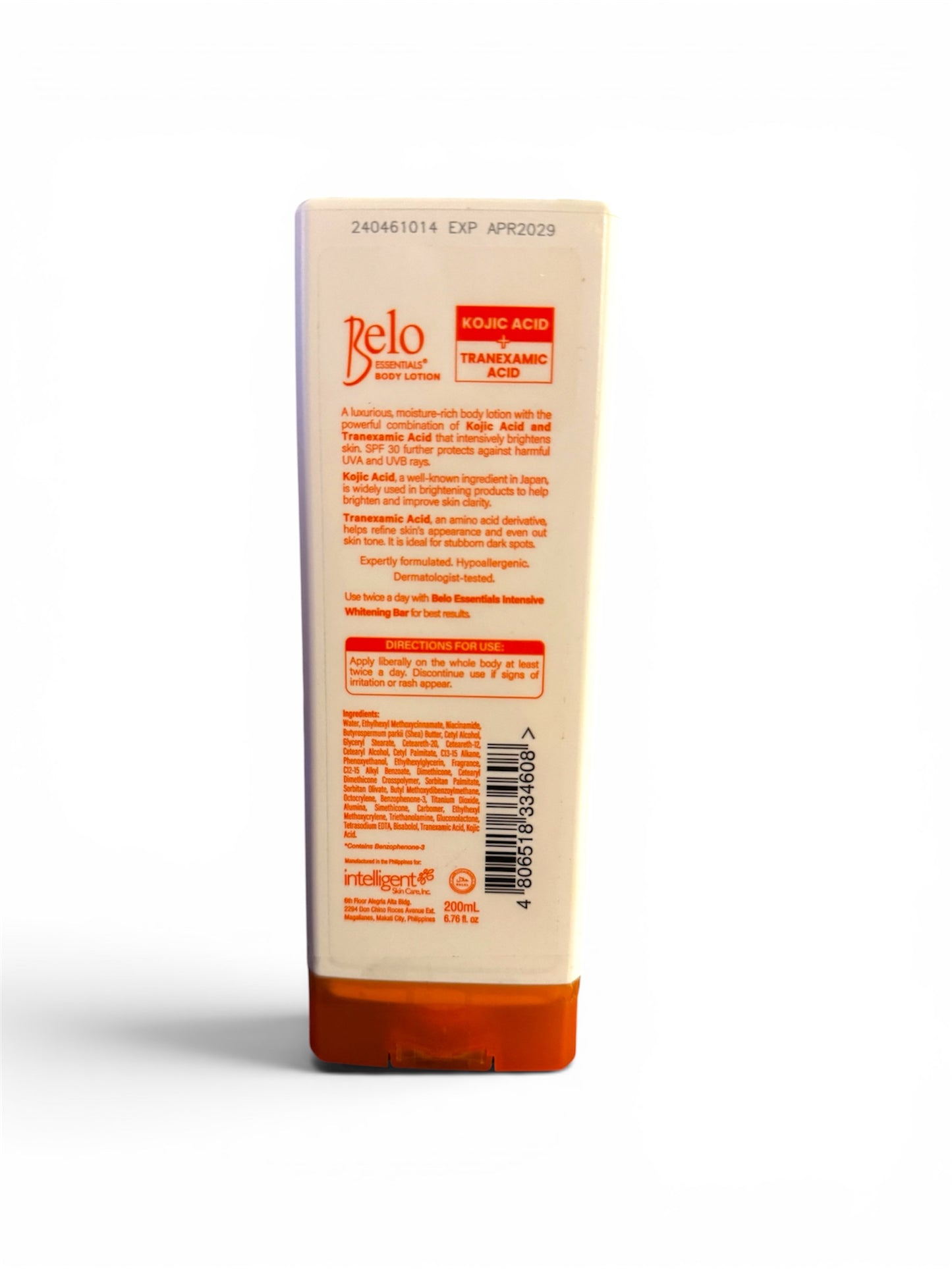 Belo Intensive whitening Kojic Acid + Tranexamic acid Body Lotion 200ML