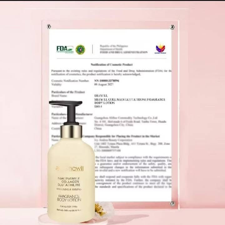 SHAWILL- Niacinamide Collagen & Glutathione Whitening Body Lotion ROSYSKIN ESSENTIALS LLC SHAWILL- Niacinamide Collagen & Glutathione Whitening Body Lotion ROSYSKIN ESSENTIALS LLC