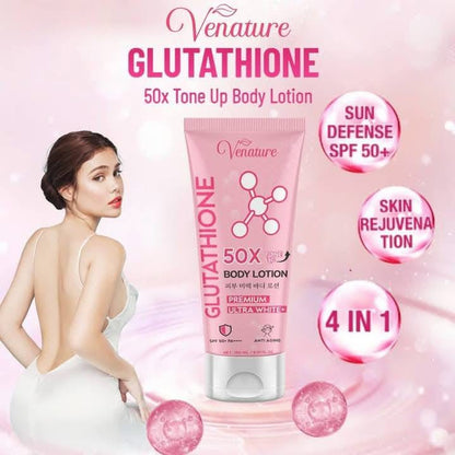 Venature - Glutathione 50X  Whitening Body Lotion Premium Ultra white 150ml