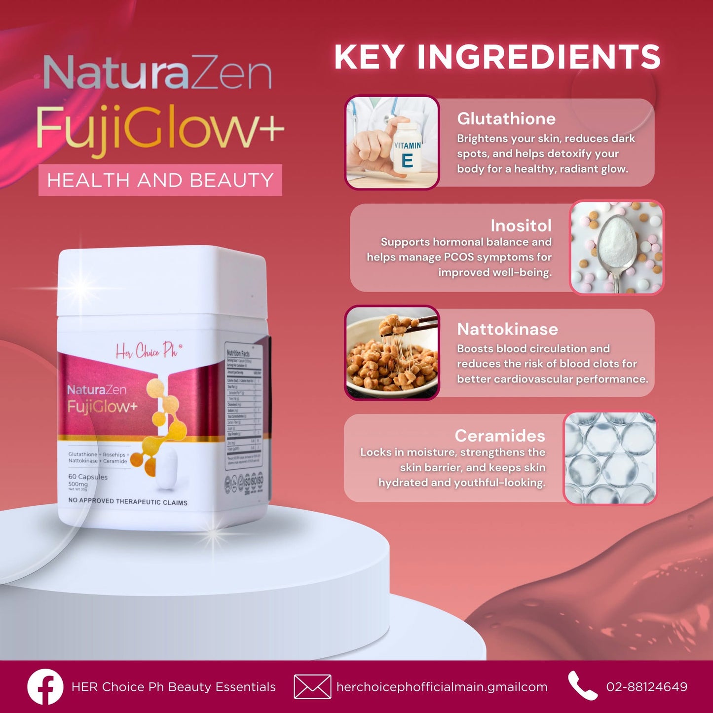 Her Choice Ph - NaturaZen FujiGlow+ 60Capsules