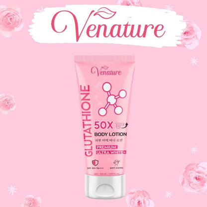 Venature - Glutathione 50X  Whitening Body Lotion Premium Ultra white 150ml