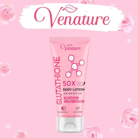 Venature - Glutathione 50X  Whitening Body Lotion Premium Ultra white 150ml