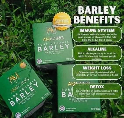 IAM BARLEY- Amazing Pure Organic Barley - Powdered Drink Mix From Australia | 3g x 10 sachets