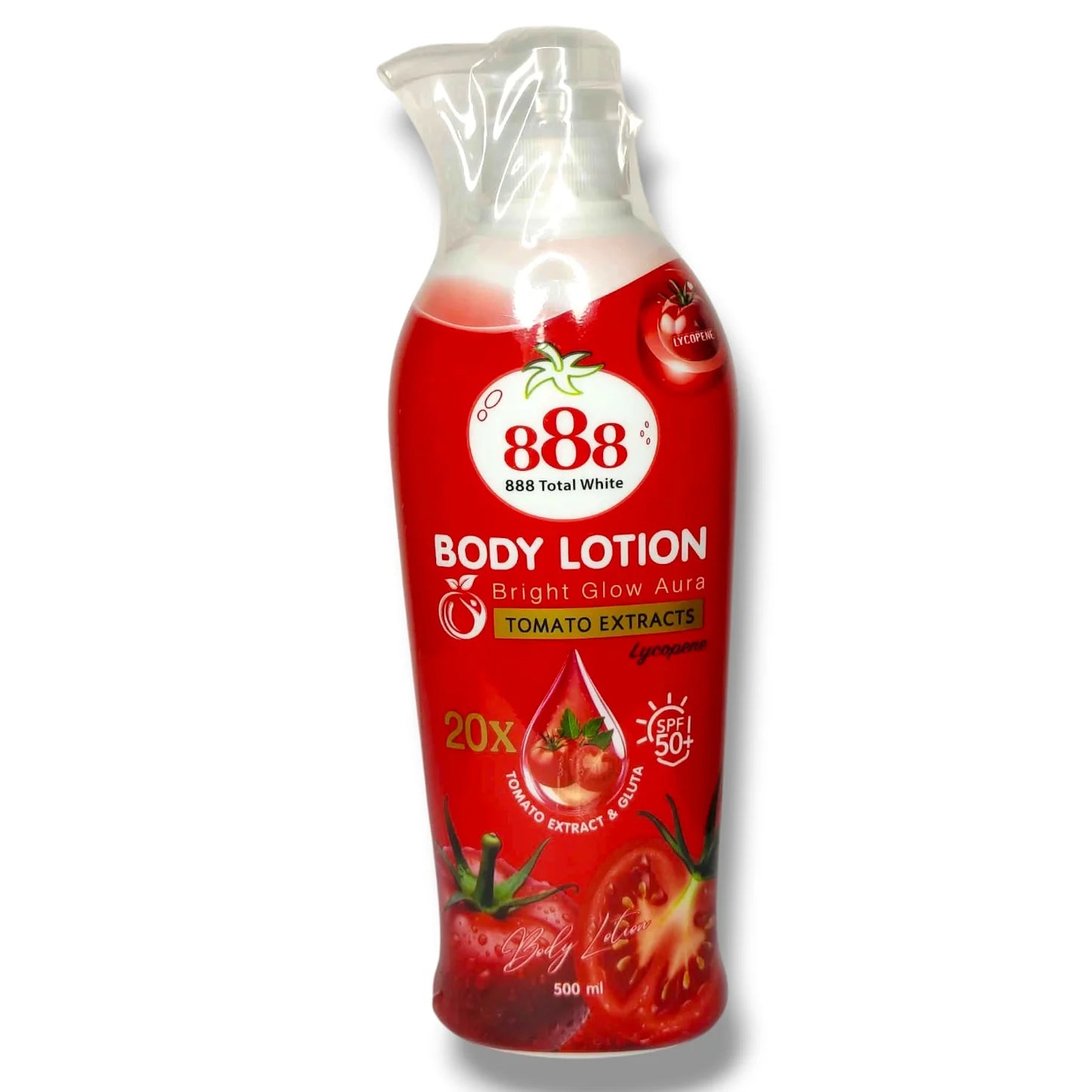 888 - Total White Body Lotion. Bright Glow Aura Tomato Extracts 500ml