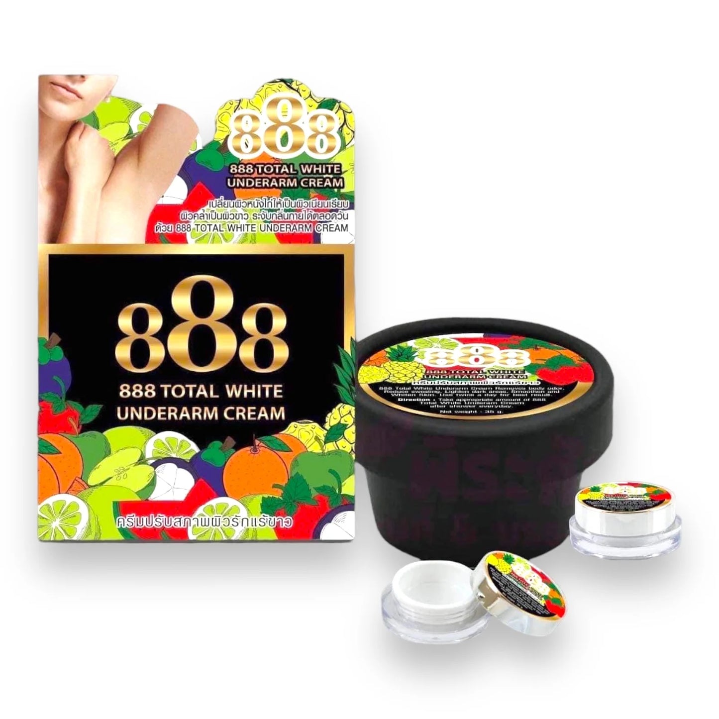 8 8 8 Total Whitening Underarm Cream 35g - BLACK